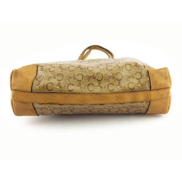 Celine brown Macadam handbag beige leather tote bag - Picture 5 of 6